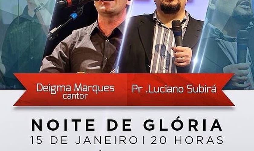 Luciano Subirá participa da Noite de Glória, em Brasília, na próxima quinta-feira (15)