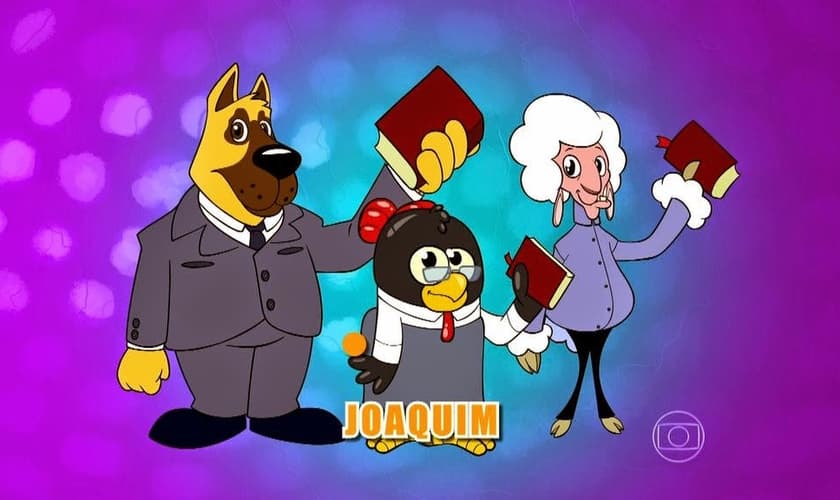 Junto à personagem de desenho animado, também apareciam os "amiguinhos" da galinha, como o "Cãozinho Pastor" e a "Ovelhinha de Jesus".
