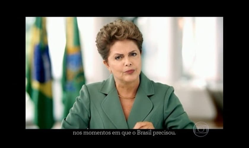 Presidente Dilma em pronunciamento na TV