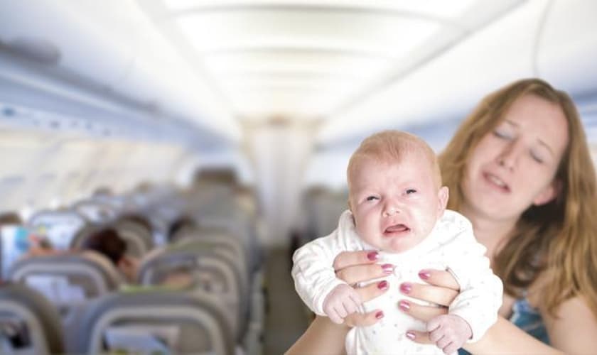O choro da maioria dos bebês costuma acontecer durante a decolagem e a aterrissagem. (Foto: Reprodução/ Disney Babble)