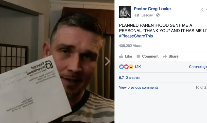 Pastor Greg Locke publicou um vídeo no Facebook, dizendo que a provocação contra ele não irá funcionar. (Imagem: Facebook)