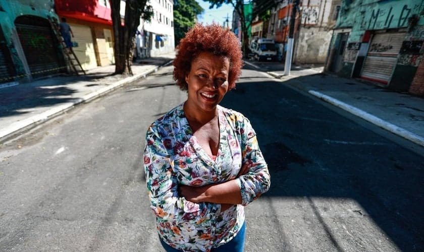 A pastora Nildes Néri trabalha há 13 anos na região da Cracolândia, em São Paulo. (Foto: Fábio Tito/G1)