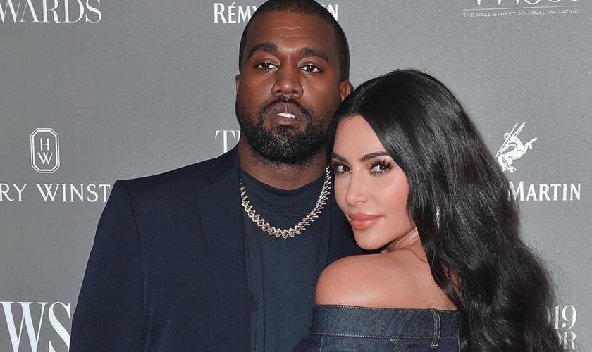 Kim Kardashian e Kenye West. (Foto: Reprodução/Instagram)