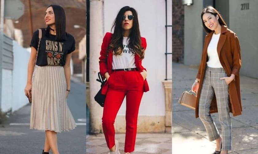 A camiseta pode ser peça-chave para looks despojados, mas sem perder a elegância. (Foto: Reprodução/Pinterest)