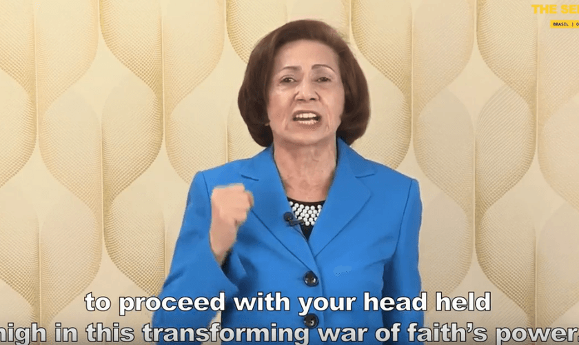 Valnice Milhomens prega sobre a fé, no The Send online. (Foto: YouTube)