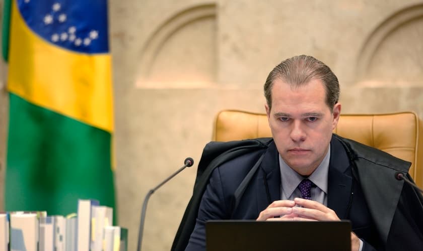 O presidente do STF em sessão, Dias Toffoli, plenária por videoconferência. (Foto: Rosinei Coutinho/SCO/ STF)