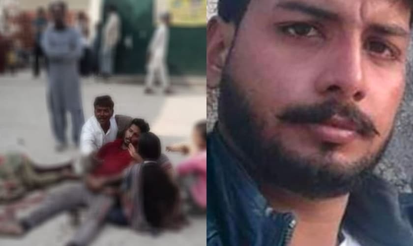 Usman Masih foi morto na porta de sua casa. (Foto: Reprodução / AsiaNews)