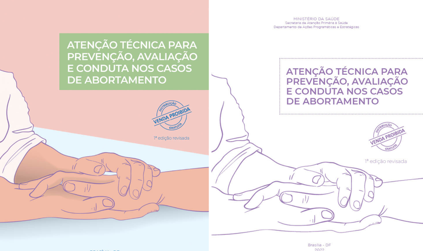 Manual “Atenção técnica para prevenção, avaliação e conduta nos casos de abortamento”. (Imagem: Biblioteca Virtual em Saúde do Ministério da Saúde)