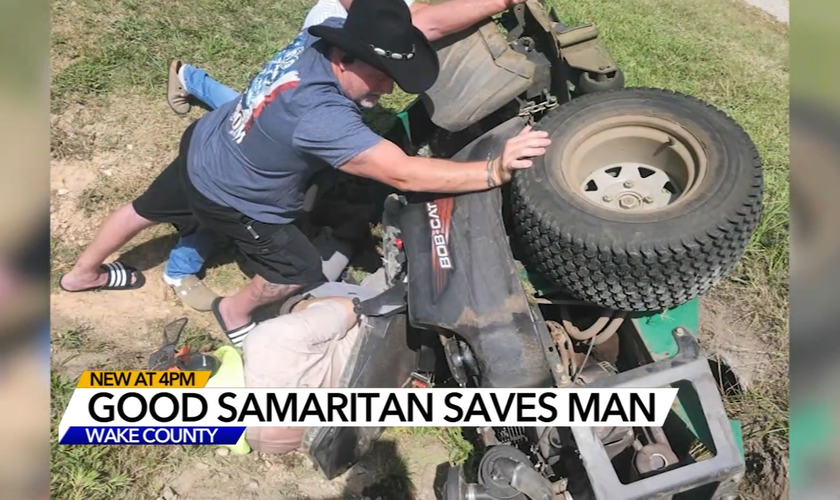 Eli Shipman salvou um homem que foi esmagado por um cortador de gramas. (Foto: Reprodução/ ABC News).