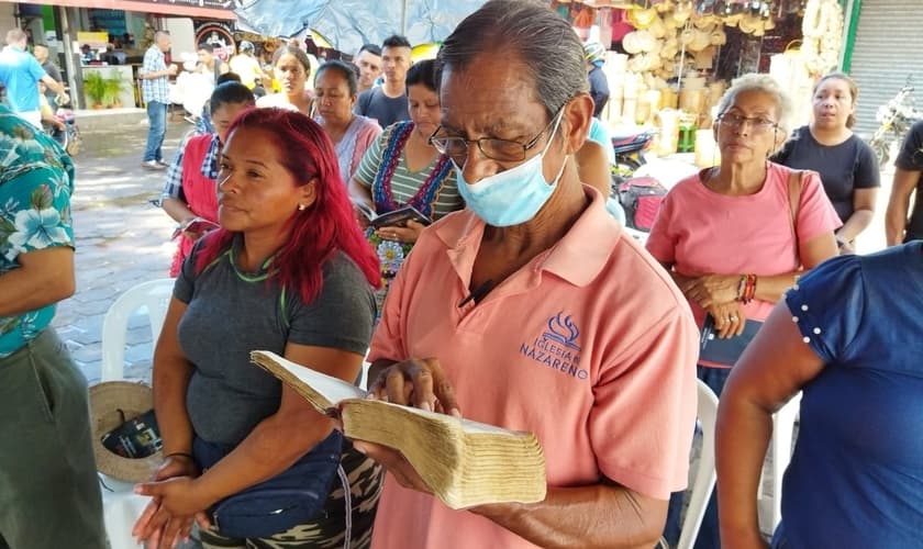 Evangélicos no Dia da Bíblia em Masaya, na Nicarágua. (Foto: Facebook/Alcaldía de Masaya)