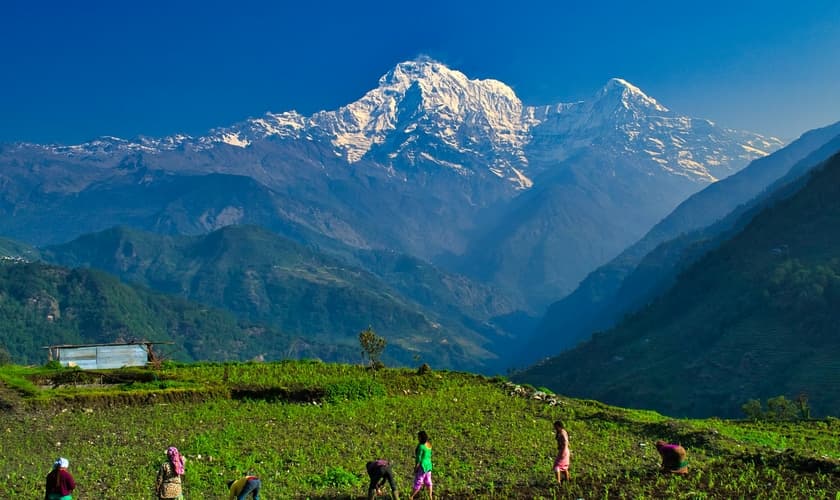 Cordilheira do Himalaia no Nepal. (Foto: Imagem ilustrativa/Unsplash/Giacomo Berardi).