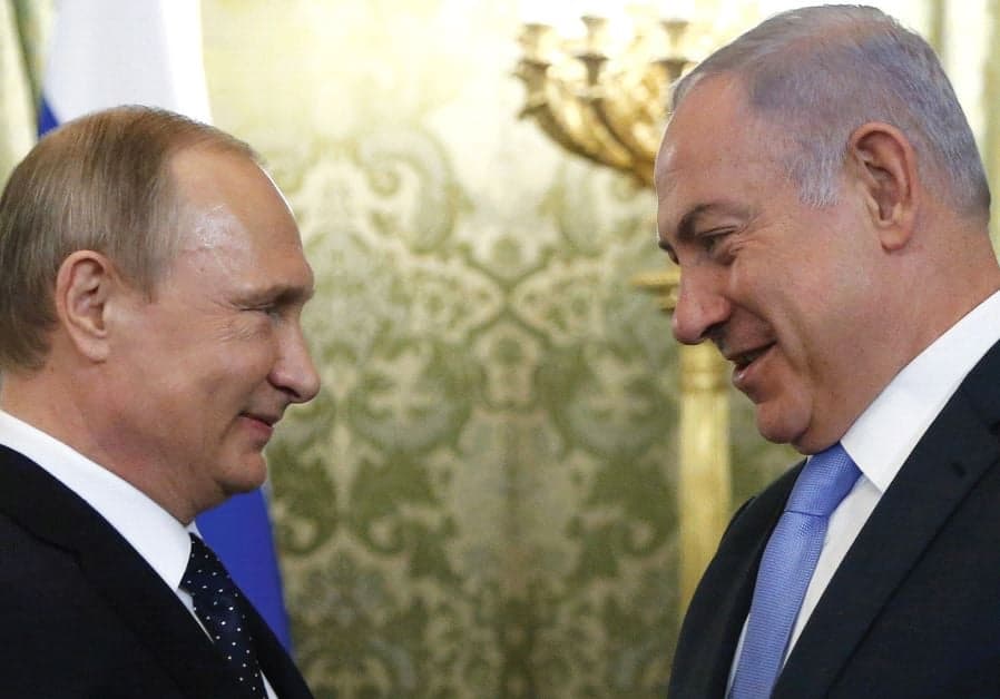 Presidente russo, Vladimir Putin e o primeiro-ministro de Israel, Benjamin Netanyahu. (Foto: Reuters)