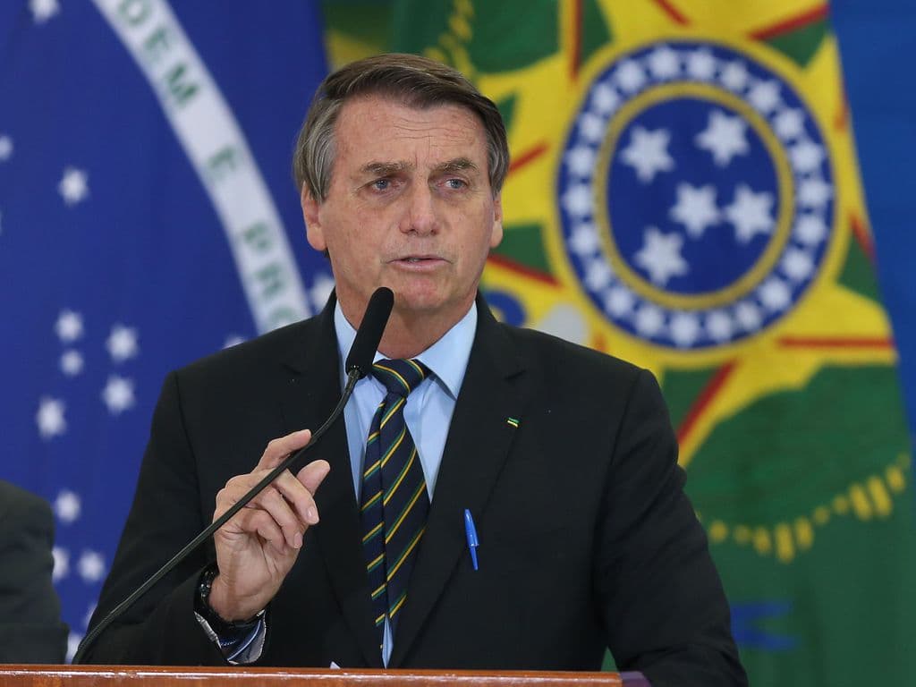 Presidente Jair Bolsonaro durante discurso em Brasília em 25 de março de 2021. (Foto: Fabio Rodrigues Pozzebom/Agência Brasil)