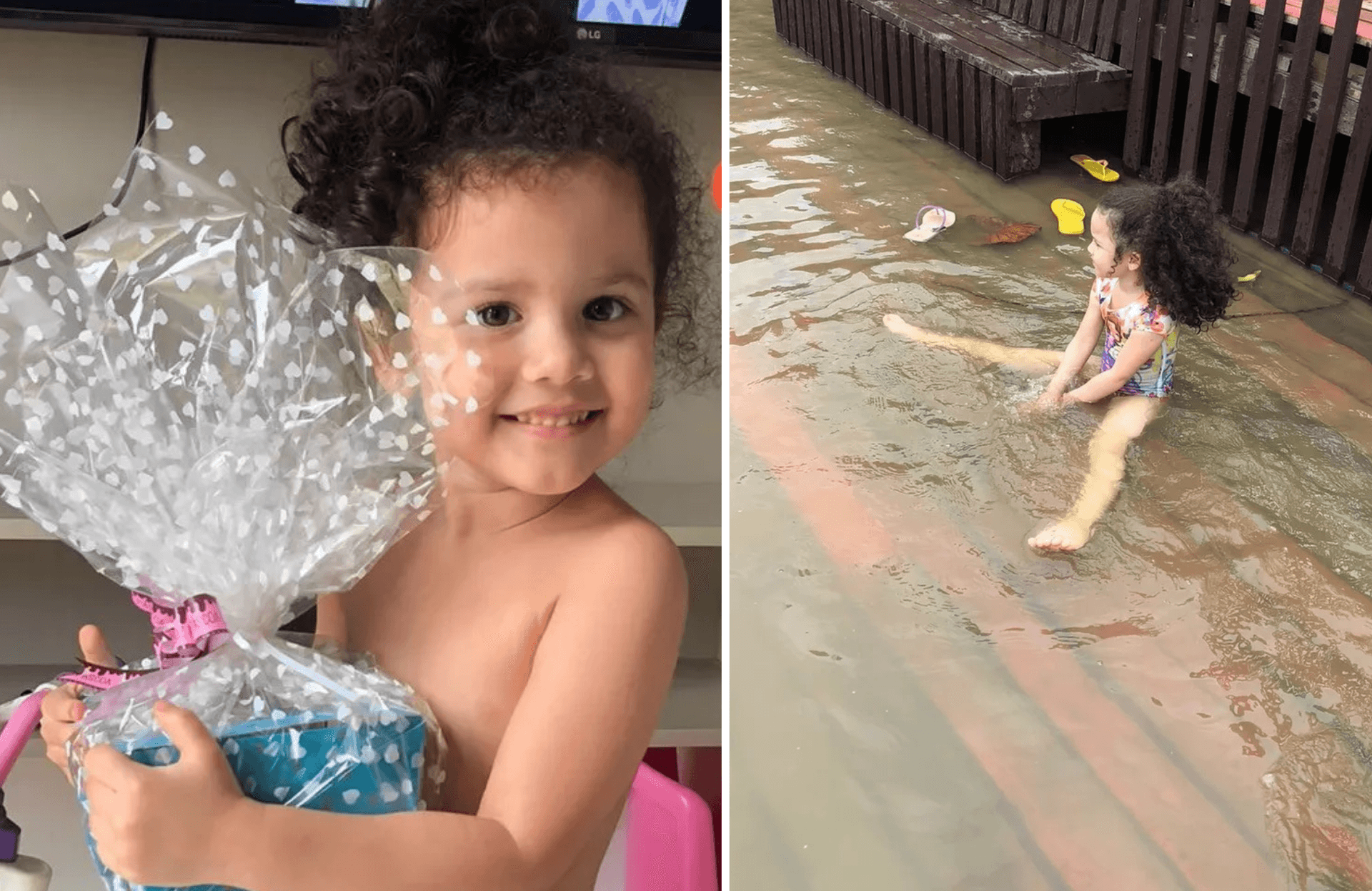 Lara Manuella, de 4 anos, passou mais de 2 minutos submersa e foi retirada da água sem vida. (Foto: Huiltemar Rodrigues/Arquivo Pessoal) 