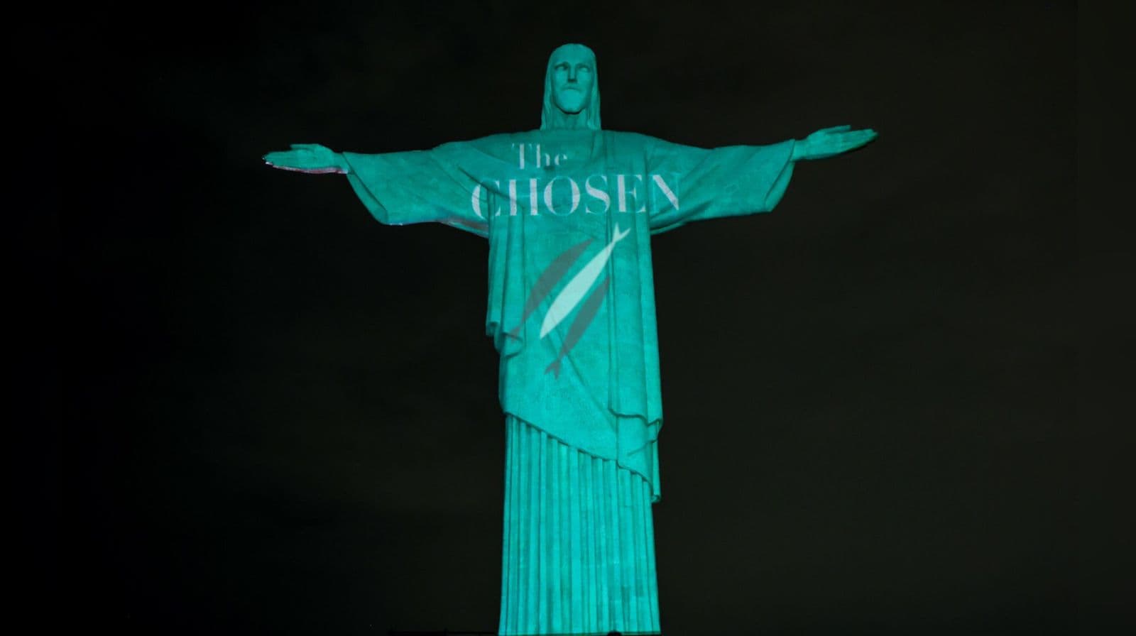  Cristo Redentor homenageia The Chosen. (Foto: Divulgação The Chosen)