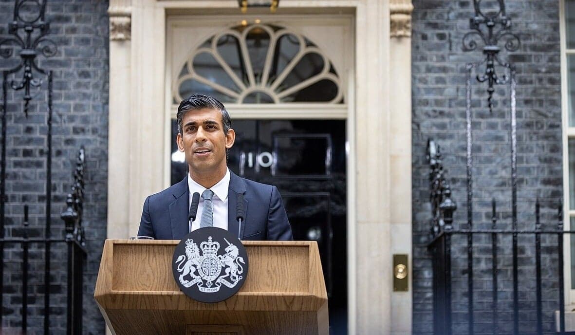 O primeiro-ministro Rishi Sunak. (Foto: Wikimedia Commons/Prime Minister's Office).