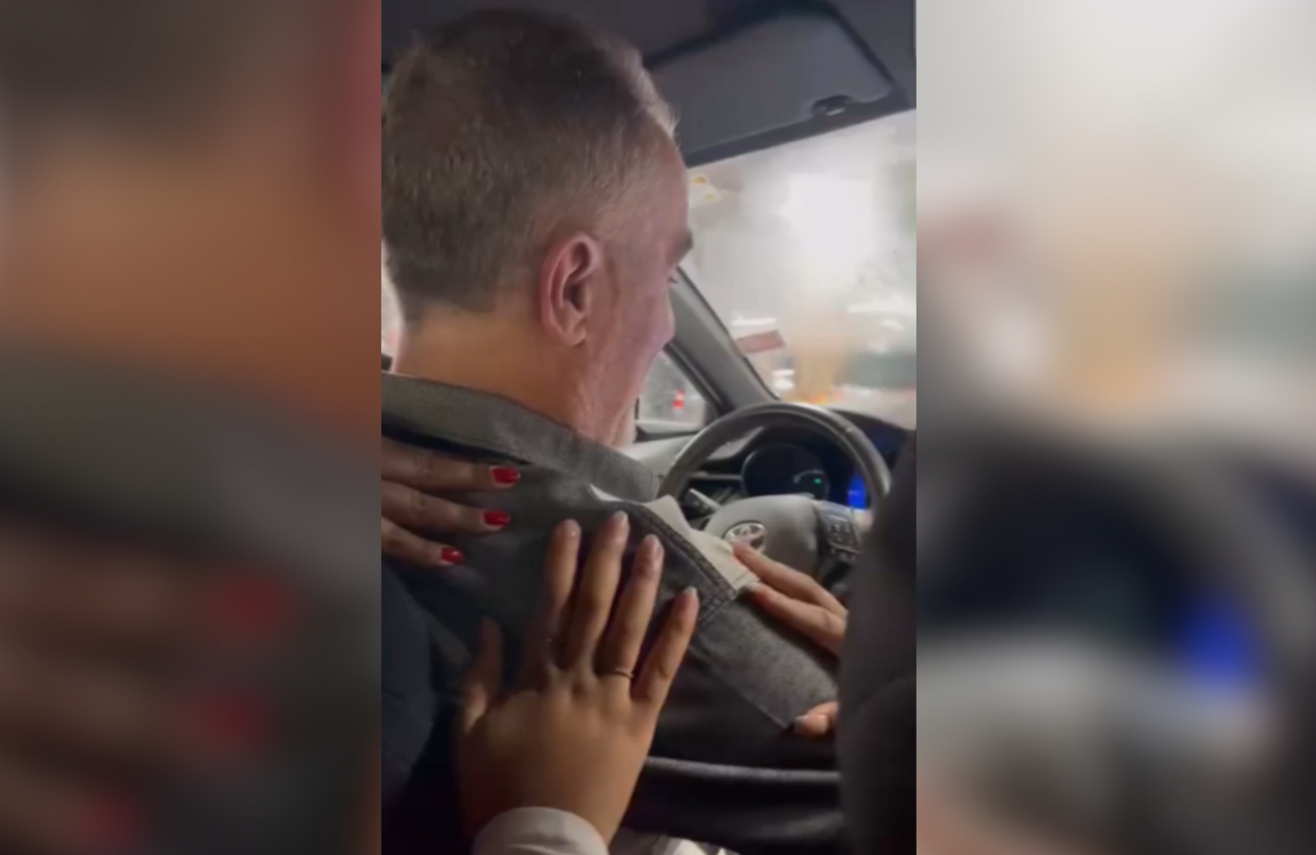 Motorista de aplicativo se entrega a Jesus durante oração de cristãos. (Captura de tela/Instagram/Ben Fitzgerald)