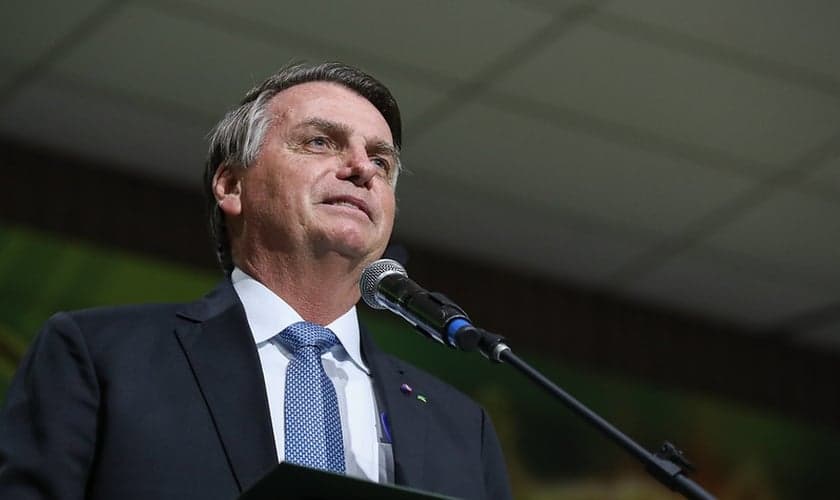 Jair Bolsonaro na cerimônia alusiva ao Centenário da Convenção de Ministros e Igrejas Assembléia de Deus no Pará. (Foto: Isac Nóbrega/PR)