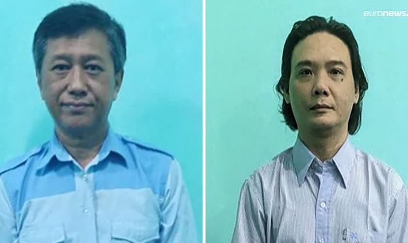 Kyaw Min Yu e Phyo Zayar Thaw. (Foto: Captura de tela/Vídeo Euronews)