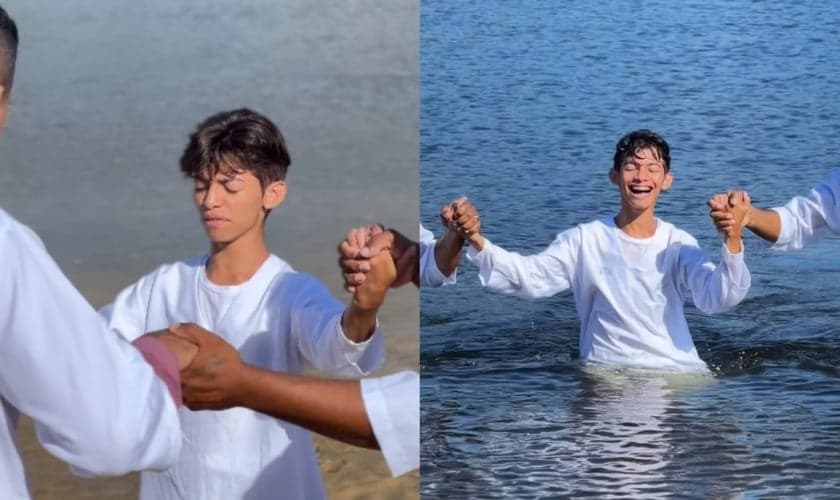Carlos Manuel foi batizado nas águas no último domingo (9). (Foto: Reprodução/Instagram/Manuel Yeshua).