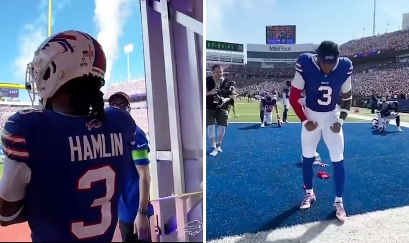 Damar Hamlin no jogo do Buffalo Bills. (Foto: Instagram/Damar Hamlin)