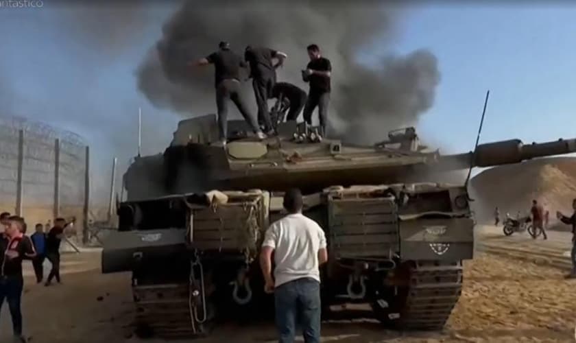Cenas da guerra em Israel. (Captura de tela: Vídeo G1)