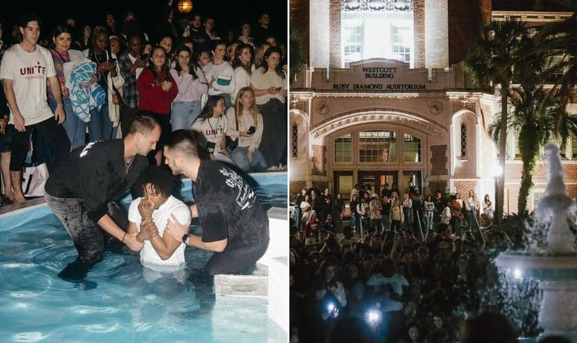 Batismo na universidade FSU. (Foto: Reprodução/Instagram/United US)