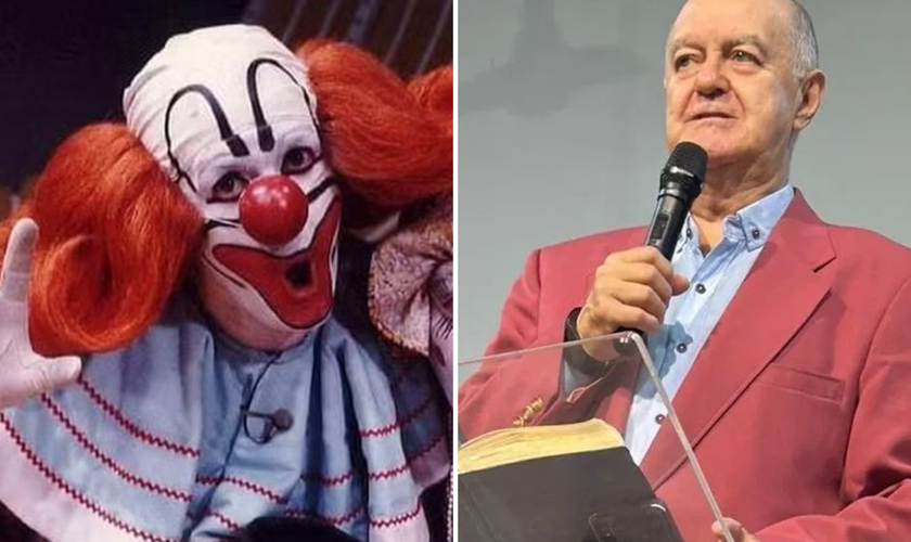 Wanderley Tribeck interpretando o palhaço Bozo, e pregando. (Foto: Instagram/Wanderley Tribeck)