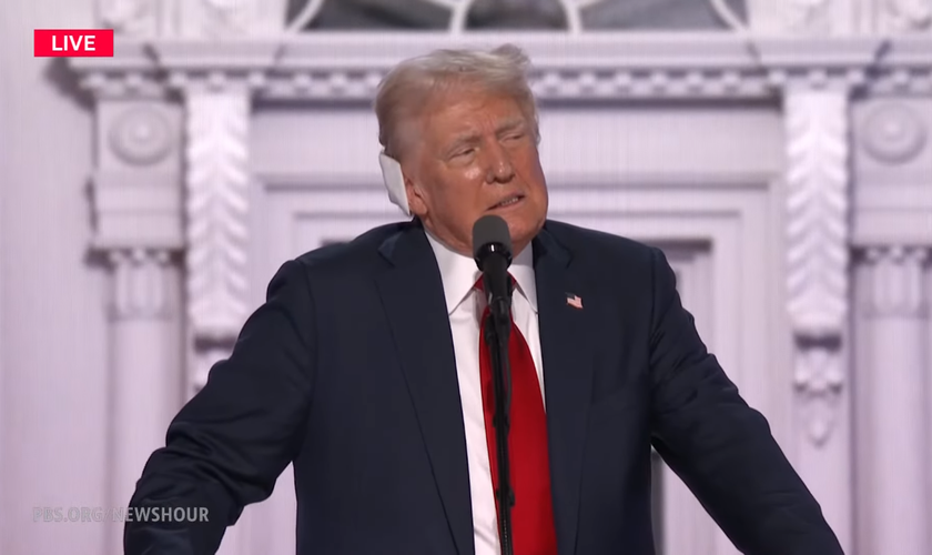 Donald Trump discursou na Convenção Nacional Republicana. (Foto: Reprodução/YouTube/PBS NewsHour).