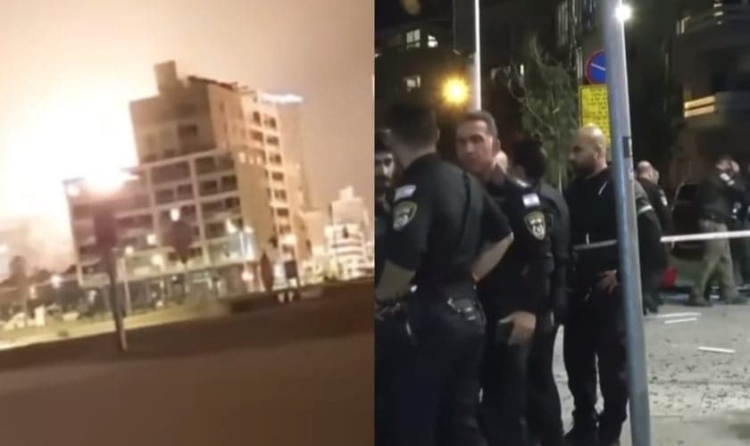 Ataque atingiu prédios em Tel Aviv. (Foto: Reprodução/YouTube/ CBS News).