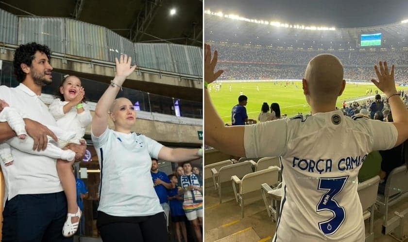 Camila recebeu aplausos dos torcedores no Mineirão. (Foto: Instagram/Léo).