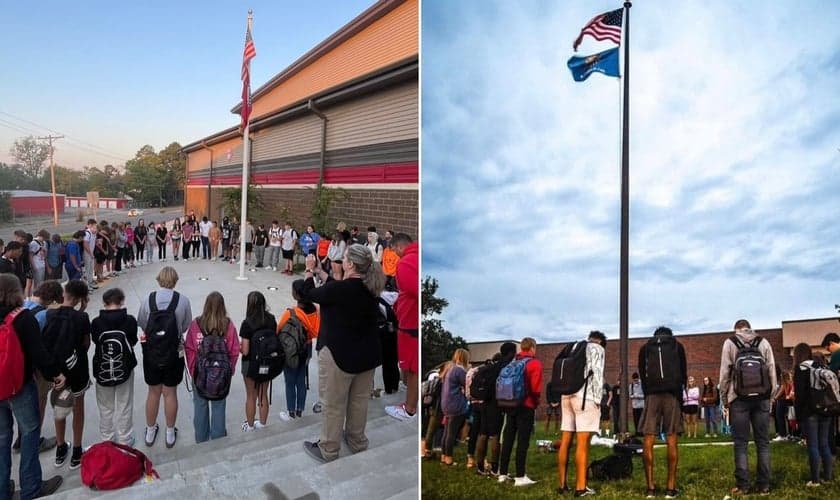 Alunos orando nos EUA. (Foto: Reprodução/Instagram/See You at the Pole)