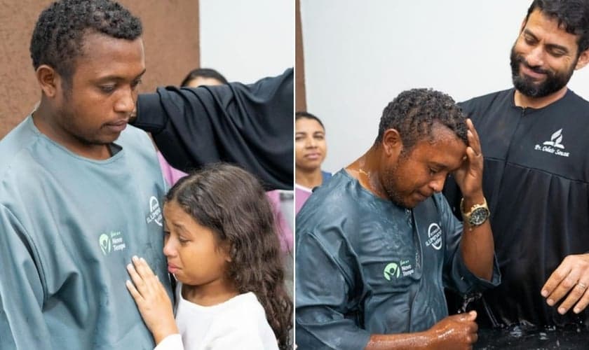 Evelyn e seu pai José. (Foto: Adventistas Goiás).