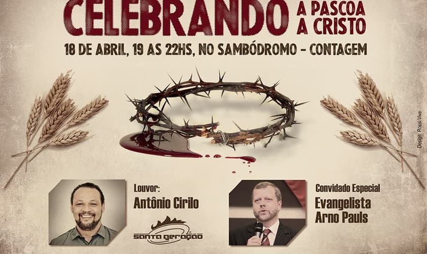 Pr. Antônio Cirilo participa de culto de páscoa em Contagem (MG)