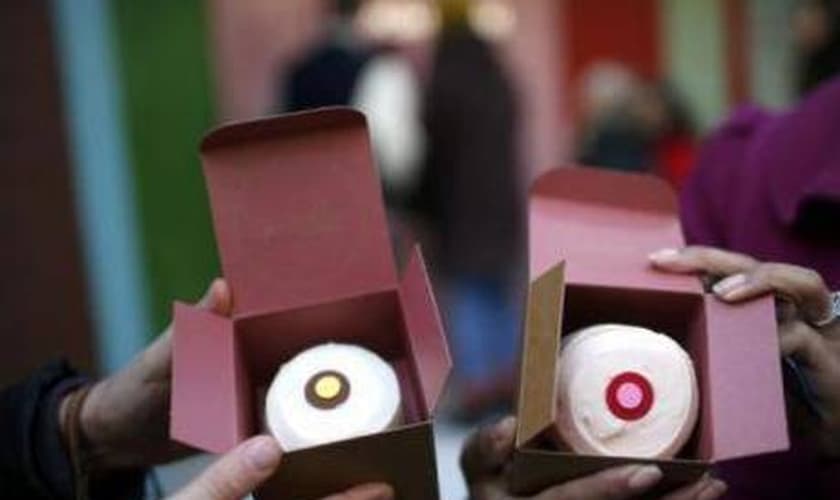 Caixa automático de cupcakes