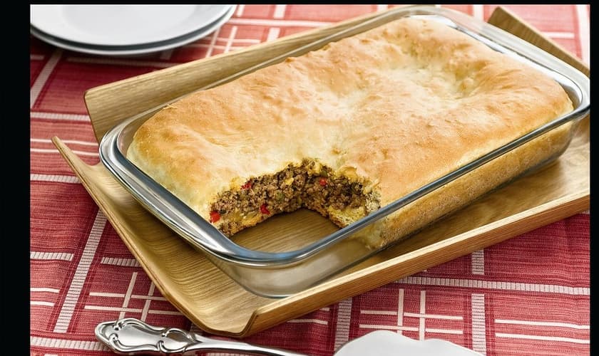 torta de liquidificador com carne moída