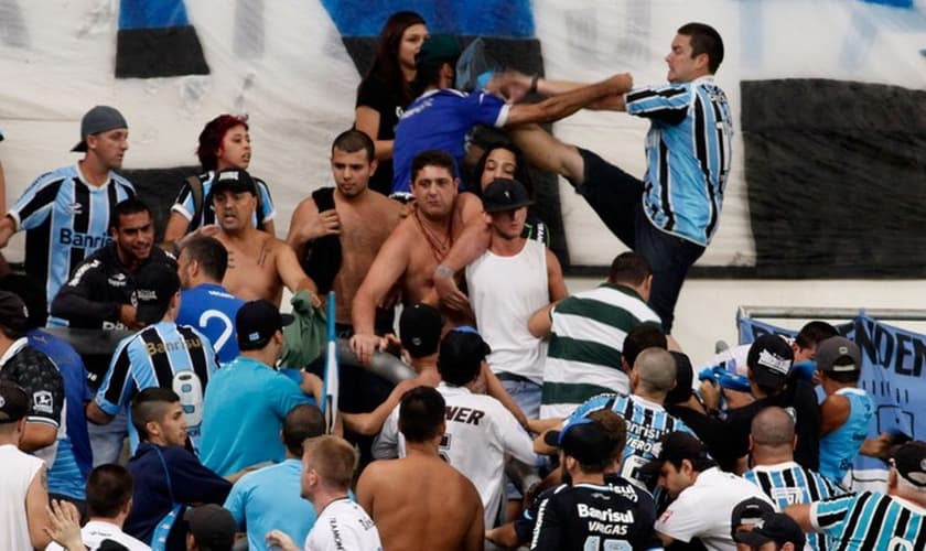 Briga na torcida Grêmio