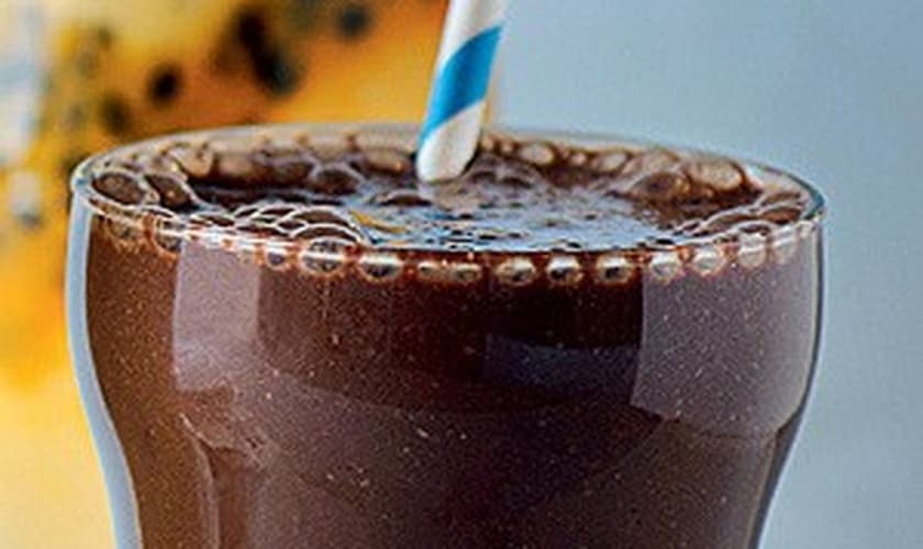 vitamina de chocolate com banana