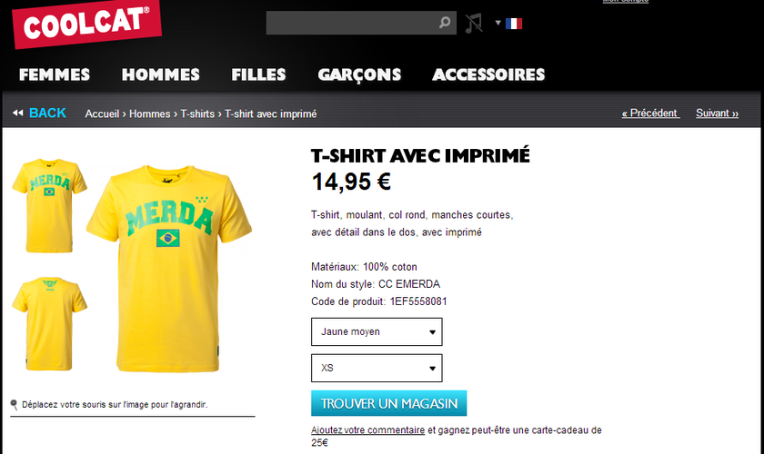 Grife cria camisetas com alusões a brasileiros para a Copa