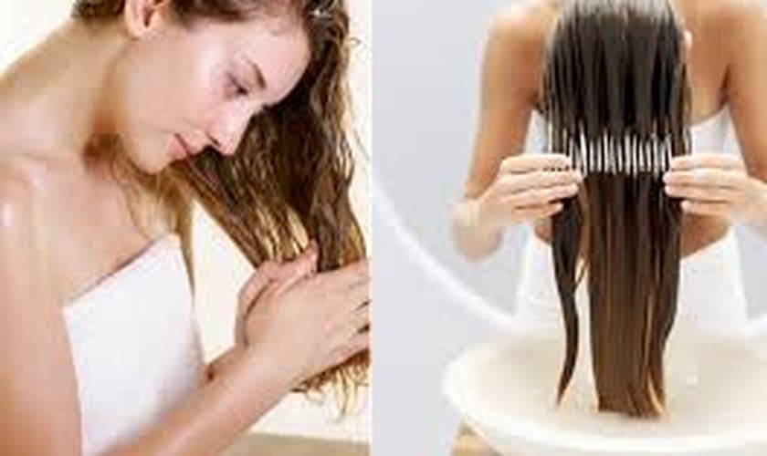 creme hidratante de cabelo caseiro