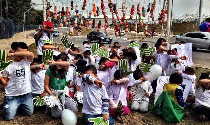 Protesto contra a exploração sexual