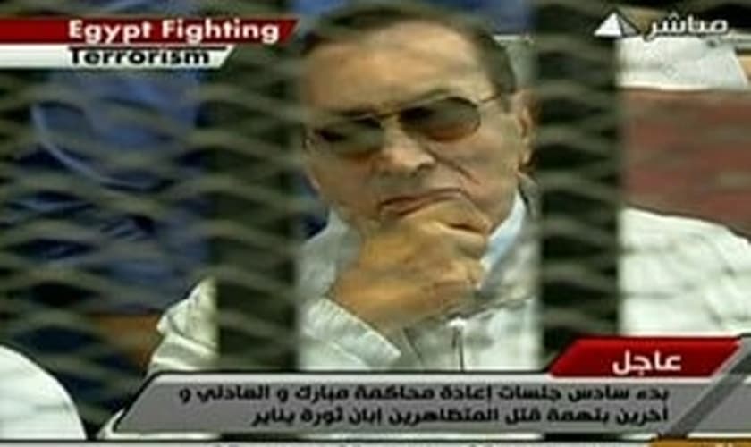 O ex-ditador egípcio Hosni Mubarak em foto de 2013 