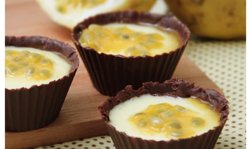 Mousse de maracujá vegana