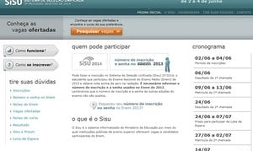 Site do Sisu