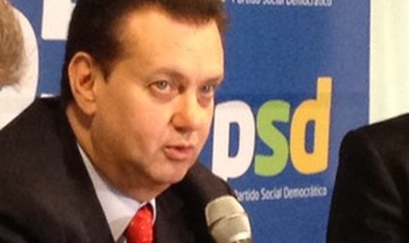 Gilberto Kassab, presidente do PSD, em evento em Brasília