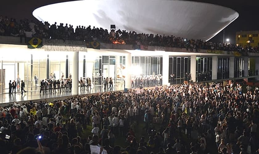 protesto em Brasilia