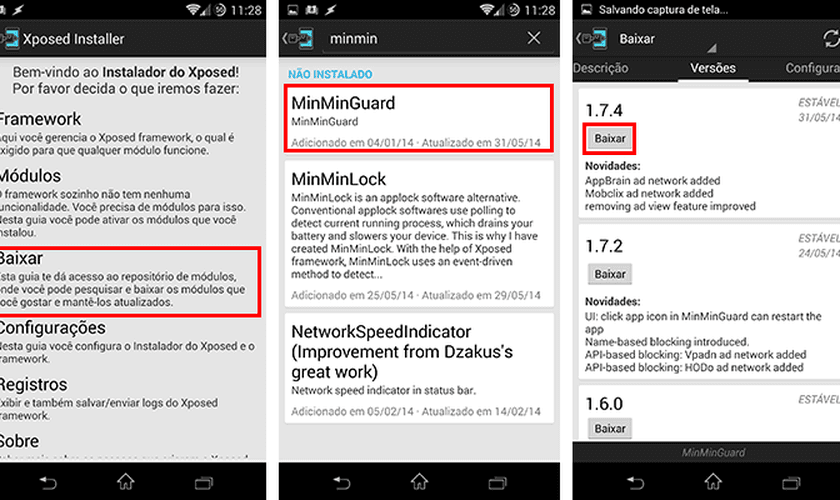 Baixe o módulo MinMinGuard pelo Xposed