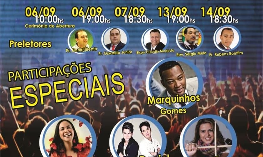 Marquinhos Gomes participará da Inauguração do templo da Igreja Cristã da Conquista