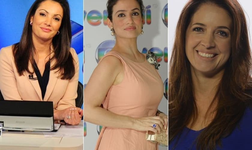 A partir da esquerda: Patricia Poeta, Renata Vasconcellos e Poliana Abritta