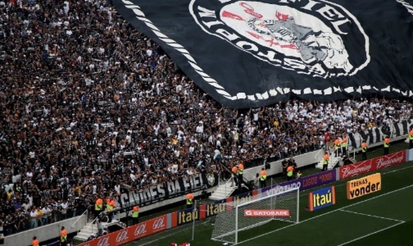 O setor sem cadeiras no Itaquerão é o destinado à Gaviões da Fiel